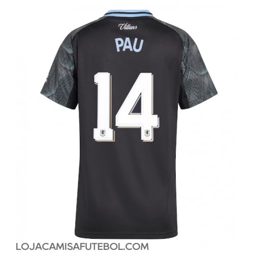 Camisa de Futebol Aston Villa Pau Torres #14 Equipamento Secundário Mulheres 2025-26 Manga Curta